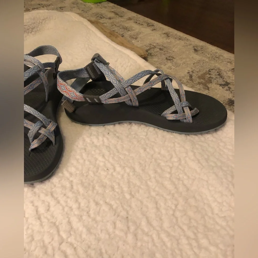 Womens CHACO ZX2 Classic Lt Blue/ Gray Strappy Waterproof Sport Sandal Size 10 - Picture 3 of 11